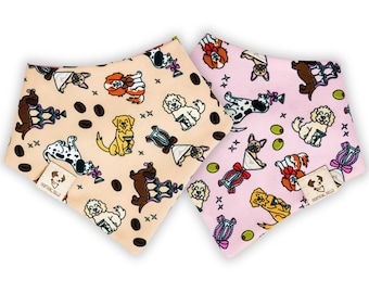 Martini Dogs - Pet Bandana, Snap On, Tie On, Cocktails, Dirty, Olive, Espresso, Pups