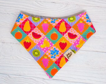 Fruity Patches - Active Swim Bandana, Curved Snap On, Adventure, Dog Accessory