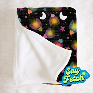 Fireflies: Soft Minky Throw Blanket, For Adults, Camping, Bugs, Light Bugs