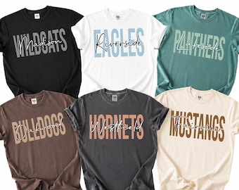 Personalized School Mascot Shirt, Custom Team Name Tee, School Spirit Tshirt
