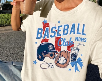 Baseball Moms Club Shirt, Baseball Mom Game Day Tee, Retro Baseball Mom Shirt, Sports Mom Gift, Baseball Season Tee