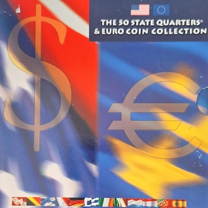 The 50 Stae Quarters and Euro Coin Collection.  17 Beautiful Coins with COA