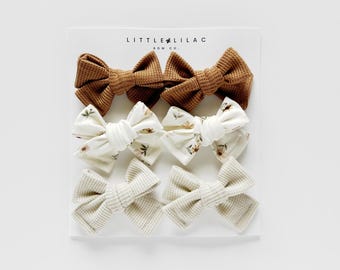 Neutral and Wildflower Pinwheel Pigtail Set