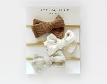 Neutral and Wildflower Pinwheel Bow