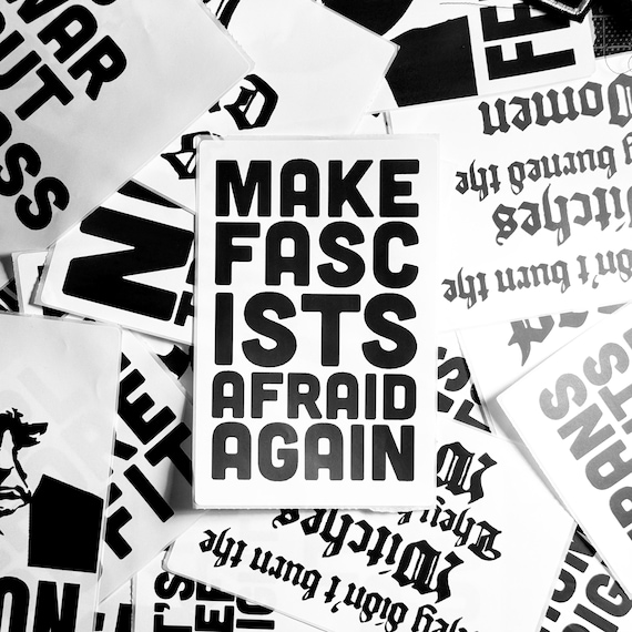 MAKE Fascists AFRAID AGAIN - Thermal Paper Sticker Stack