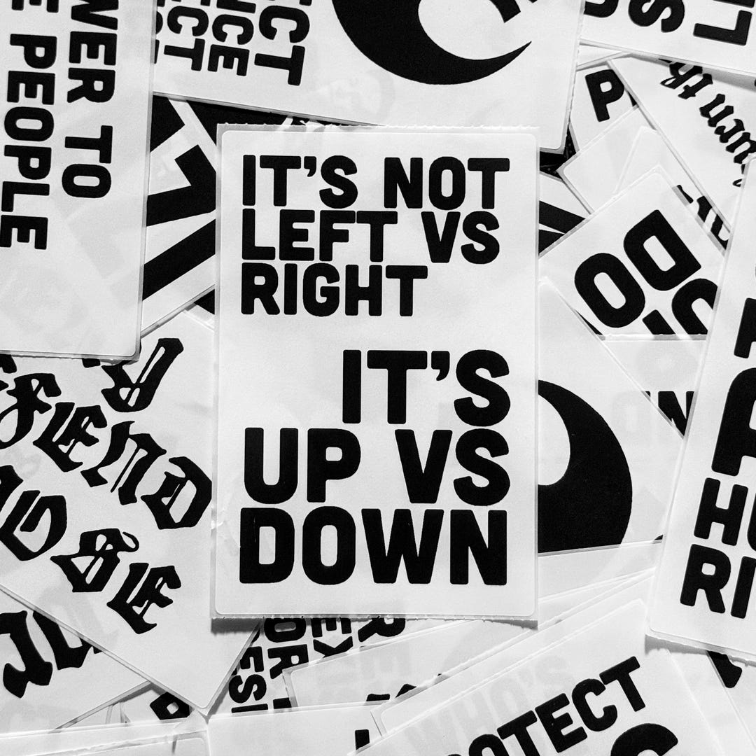 Up Vs Down Sticker Stack - B&W Thermal Paper (4x6) - Etsy