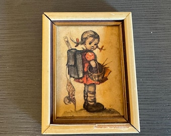 Vintage Hummel Print: Girl with Doll, West Berlin Art