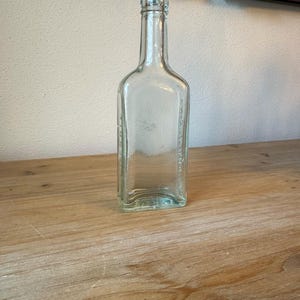 Antique Chas H. Fletcher’s Castoria Bottle – Early 1900s Apothecary Glass (6” Tall)