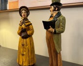 Vintage Christmas Caroler Figurine Set – Hand-Painted Victorian Holiday Decor