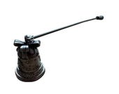 Vintage Pewter Candle Snuffer with Bell and Bow Design