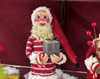 Boneco de Papai Noel artesanal em argila polimérica – Peça única de colecionador