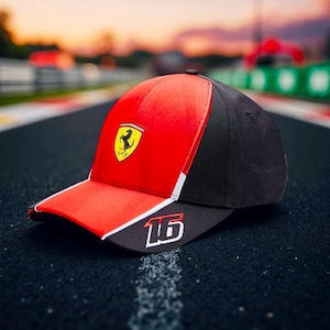 Ferrari F1  Cap - Leclerc 2023 SF cavallino Red/black Adjustable - size M hat adult size