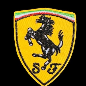 FERRARI FORMULA 1 Iron on - patch badge "SF" Embroidered