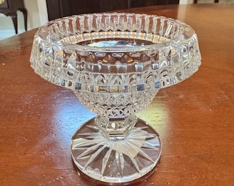 Waterford Crystal Master Cutter Salt Cellar – Vintage Irish Cut Crystal Open Salt Dish, Hand Cut Glass, Collectible Tableware, Free Shipping