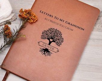 Briefe an meinen Enkel personalisiertes Namensjournal, Oma Memory Buch, neue Oma Geschenke, Großeltern personalisiertes Journal, Enkel Geschenk