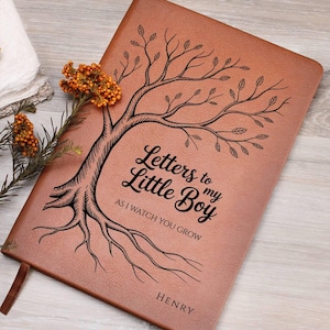 Letters To My Little Boy Journal - Dear Son Notebook, As I Watch You Grow- Personalized Name Journal- Custom Journal New Mom Dad Parent Gift
