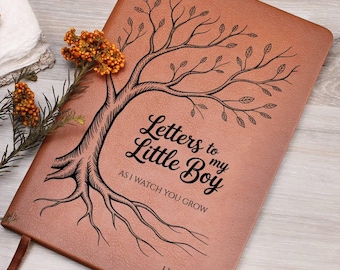 Letters To My Little Boy Journal - Dear Son Notebook, As I Watch You Grow- Personalized Name Journal- Custom Journal New Mom Dad Parent Gift