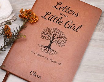 Letters to my Daughter Journal Baby Memory Book Personalized Leather Journal Letters to my Little Girl Baby Shower Gift Keepsake, New mom