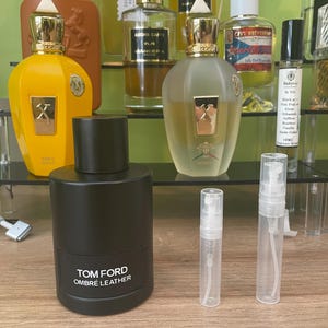 Tom Ford Ombré Leather fragrance/cologne sample in decant spray available in 2 ml, 3 ml, 5 ml or 10 ml