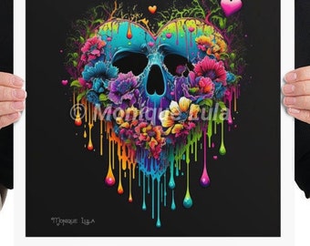 Drip Skull Heart