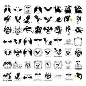 60+ Fourth Wing Bundle Svg | Basgiath War College Bundle | Iron Flame PNG | Dragon Rider | Basgiath Clipart | Violet Sorrengail | Xaden Rior