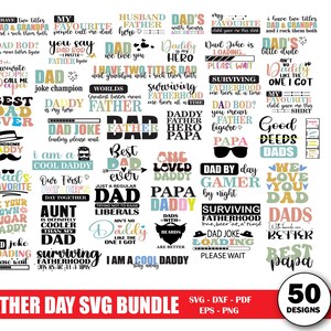 Pacote com 40 designs SVG de camisetas para o Dia dos Pais, Pacote SVG para o Dia dos Pais, Pacote para o Dia dos Pais, O Homem, o Mito, a Lenda SVG, Presente para Pai, Gravado