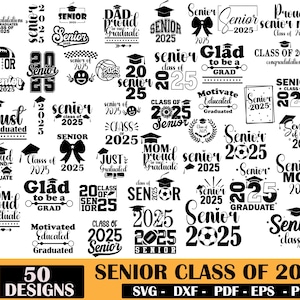 Senior 2025 SVG Bundle, Senior 2025 SVG, Graduation svg Bundle, Senior SVG, Graduation Shirt svg, class of 25 svg, Senior 25, Class of 2025
