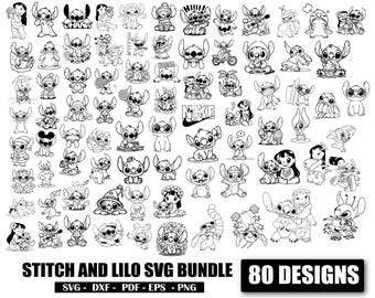Stitch SVG ,Lilo and Stitch Svg, Angel SVG, Stitch Cartoon Svg, Stitch Tumbler Svg, Stitch Couple svg,  Stitch and lilo Clipart, File Cricut