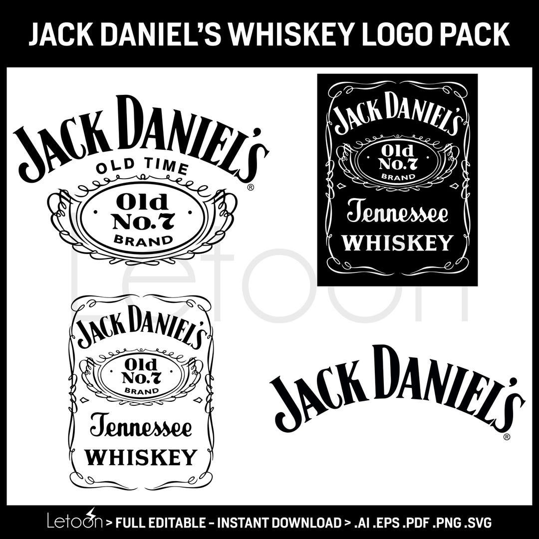Jack Daniel's Tennessee Whiskey Logo Pack - HQ Vector Files - Jack ...