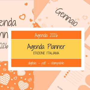 Agenda Planner 2026 | Organizer settimanale e mensile | Pianificazione semplice e senza stress | Agenda minimalista (Edizione ITALIANA)