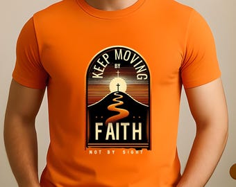 Keep Moving by Faith Shirt for Men: Christian Scripture Tee