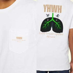 YHWH Christian Shirt – Every Breath Speaks His Name Men’s Faith Graphic Tee image 7