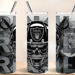 Paquete de vasos tipo cómic de los Raiders PNG de 20 oz con diseño de sublimación recta, con nombre personalizado, 300 ppp, descarga digital instantánea