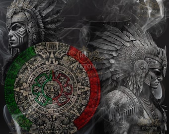 Azteken Kalender Tumbler Wrap: Name PNG Design (Digitaler Download