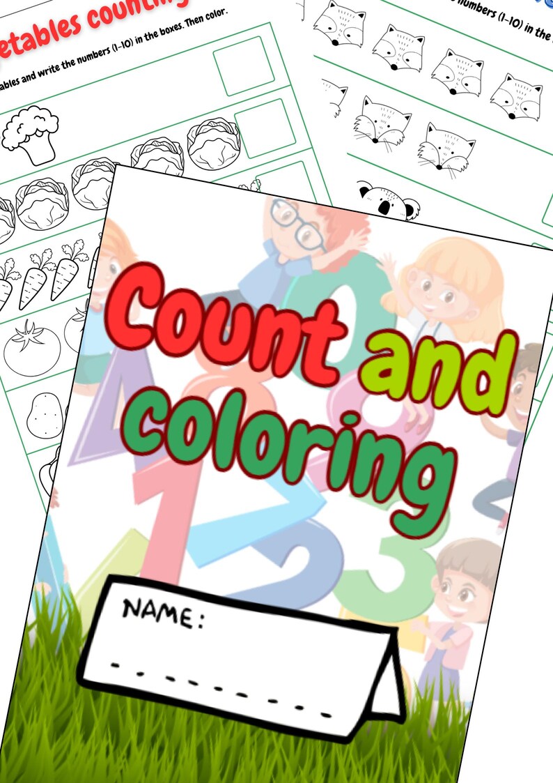 Count and Coloring - Etsy