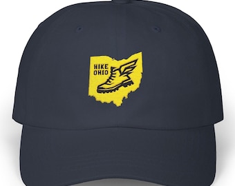 Hike Ohio Baseball Cap: Hiking Hat with Embroidered HIKE OHIO Logo, Gift for Buckeye Fan, State of Ohio, Gift for Dad, Outdoor Gear, Dad Cap