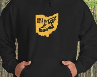Hike Ohio Hoodie: Comfy Hiking Sweatshirt, Ohio Gift, Unisex Outdoor Adventure Gear, Gift for Hiker, Buckeye Shirt, Camping Sweatshirt