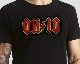 Ohio T-Shirt: Vintage Rock Concert T-Shirt, Gift for Buckeye Fan, Classic Rock Tee, Tailgate Party Shirt, Rock n Roll Tshirt, Hard Rock Fan