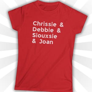 Dames punkrock-T-shirt: rock-'n-roll-T-shirt, dames uit de jaren 80, New Wave-concertshirt, Distressed Vintage Top, cadeau muziekliefhebber, rocker-T-shirt Red