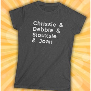 Dames punkrock-T-shirt: rock-'n-roll-T-shirt, dames uit de jaren 80, New Wave-concertshirt, Distressed Vintage Top, cadeau muziekliefhebber, rocker-T-shirt Dark Heather