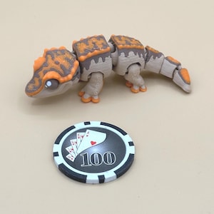 Crested Gecko, Mini – 3D Printed Articulated Lizard Figurine
