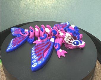 Dragon, Tiny Butterfly – 3D Printed Articulated Dragon Figure