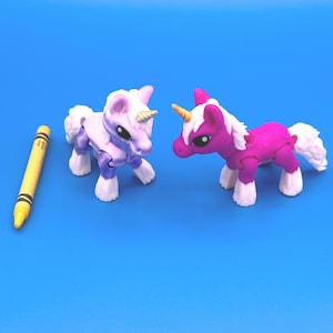 Pferd, Einhorn - 3D gedruckte artikulierte Pferde-inspirierte Figur
