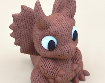 Dinosaur 2, Knitted Pattern - 3D Printed Figurine