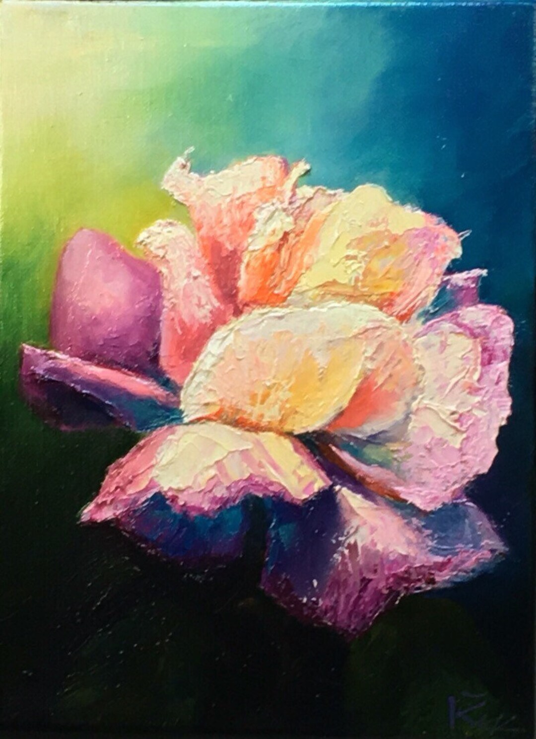 絵画 rose study no.01 Peace Rose Study Number 1 - Etsy