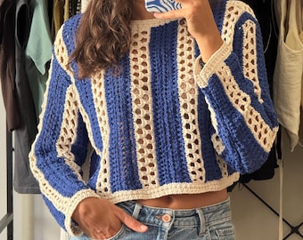 Easy Crochet Sweater Pattern, Beginner Crochet Pullover Sweater, Crochet Sweater Women Pattern, Jumper Pattern Oversized Sweater Pattern PDF
