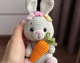 Patrón de crochet Conejito Amigurumi Tutorial de conejito de Pascua Patrón de crochet Conejo Amigurumi Tutorial Patrón de amigurumi Conejito Crochet para principiantes PDF
