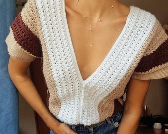 Crochet Ribbed Crop Top Pattern, Beginner Friendly (PDF Pattern)