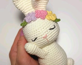 Patrón de crochet Conejito Amigurumi Tutorial de conejito de Pascua Patrón de crochet Conejo Amigurumi Tutorial Patrón de amigurumi Conejito Crochet para principiantes PDF