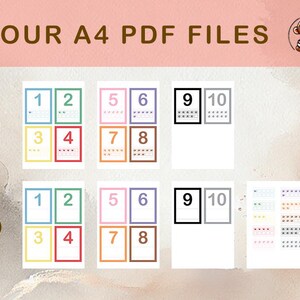 Numbers Flashcards Montessori Counting, Interactive Flashcards ...